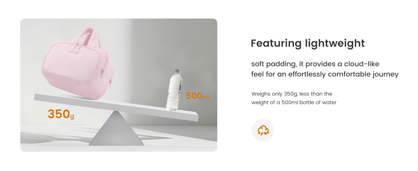 Сумка для косметики OVEVOOK для жінок, велика, з водонепроникним відділенням, рожева (L, блакитна)