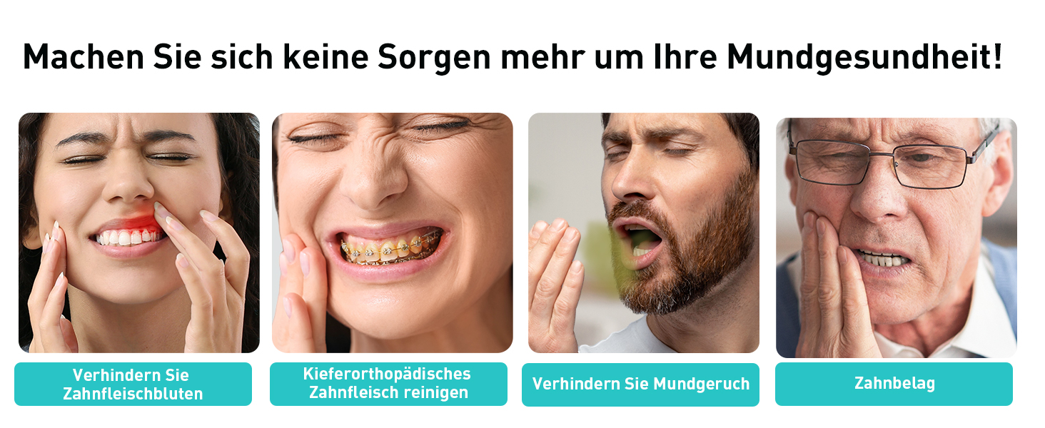 COSLUS Бездротовий електричний іригатор для рота: 4 режими, портативний, 300 мл резервуар, тестер-переможець, легкий у використанні, скребок для язика, догляд за зубами, для подорожей, світло-зелений (білий)