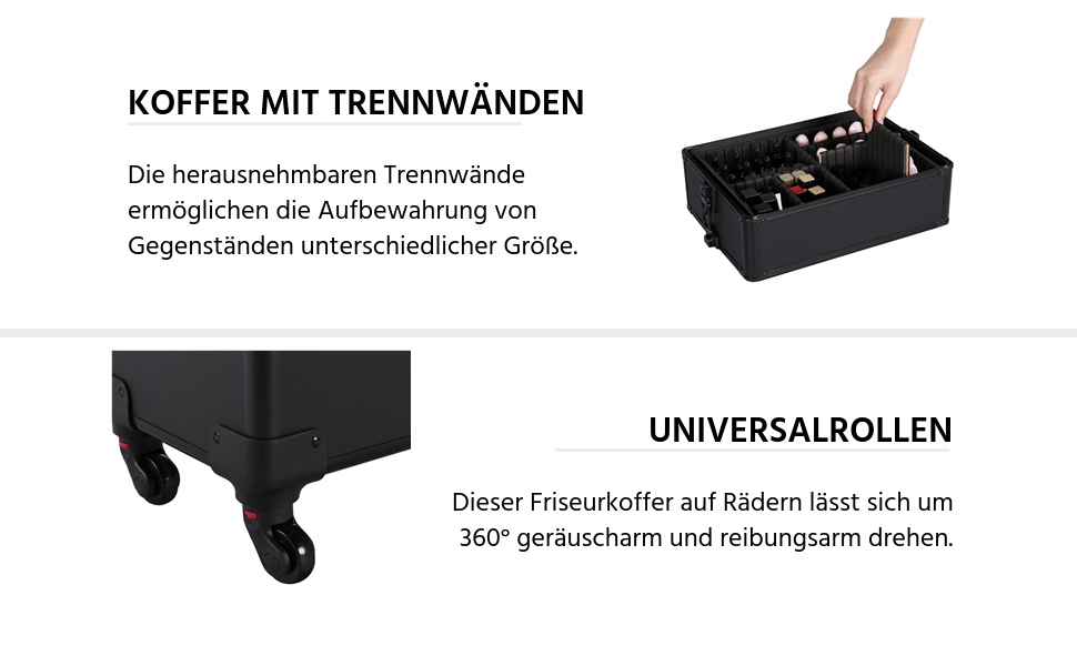 Косметичка-валіза Yaheetech 4-в-1 з роликами: зручний органайзер для макіяжу та косметики