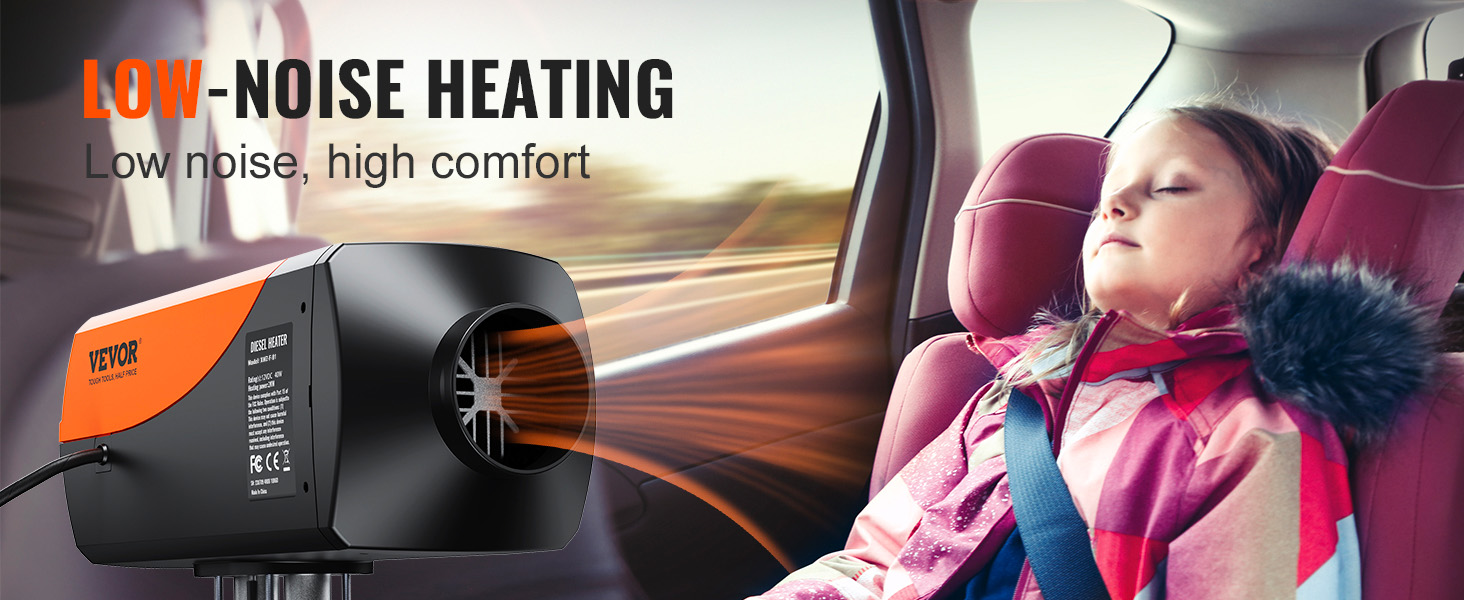 Дизельний повітряний опалювач VEVOR 2kW 12/24V з LCD-дисплеєм та пультом керування для авто, фургонів, автобусів