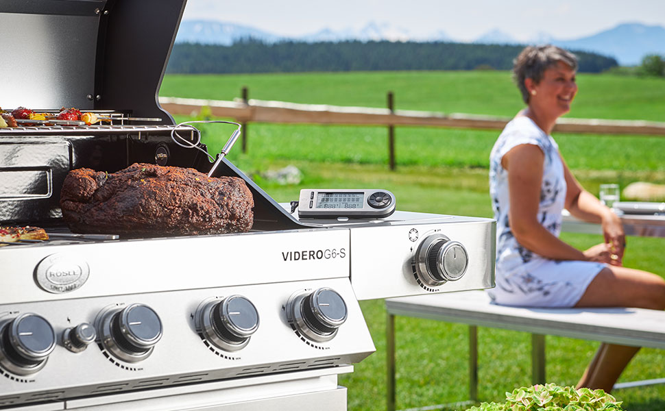 Термометр кухонний RÖSLE Gourmet з цифровим дисплеєм, °C/°F, -40°C до +200°C, нержавіюча сталь 18/10, 21.5 см