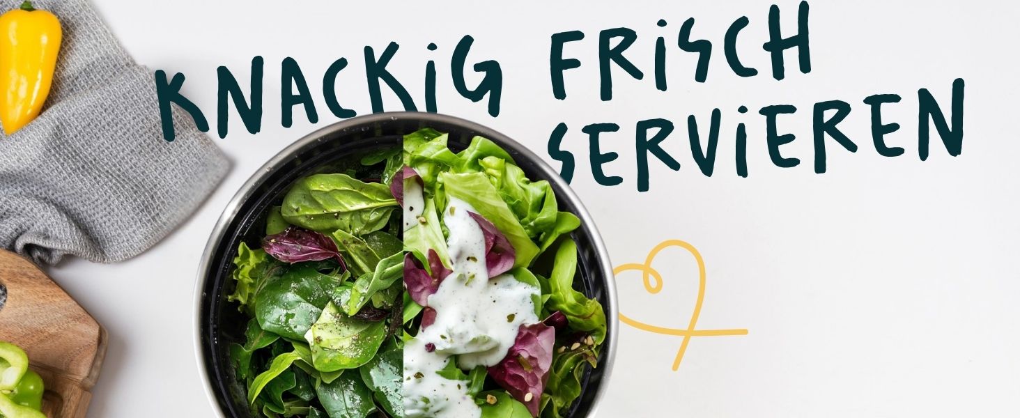 Салатниця-центрифуга Silberthal з нержавіючої сталі, 4,5 л - велика, з неслизьким дном, з ручним приводом та стоп-кнопкою, BPA-free, придатна для миття в посудомийній машині