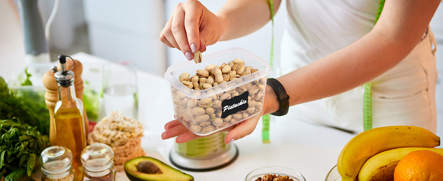 Набір контейнерів для зберігання Vtopmart з кришкою, 32 шт. - герметичні, BPA-free, для борошна, цукру, круп, з ручкою та етикетками