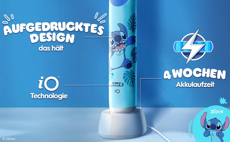 Електрична зубна щітка Oral-B iO Series 2, набір з 2 шт, чорний/зелений (Stitch Blue)