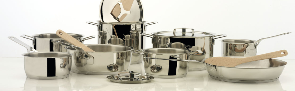Каструля для приготування молока Alessi 'POTS&PANS' з нержавіючої сталі, срібна, 9.2 x 23 x 53.5 см