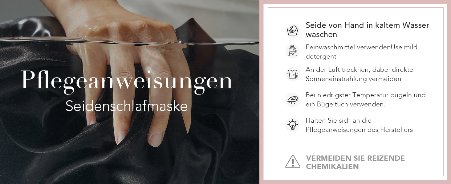 Шовкова маска для сну LitBear, 100% шовк 22 momme, для жінок та чоловіків, регульована, з підкладкою, чорна