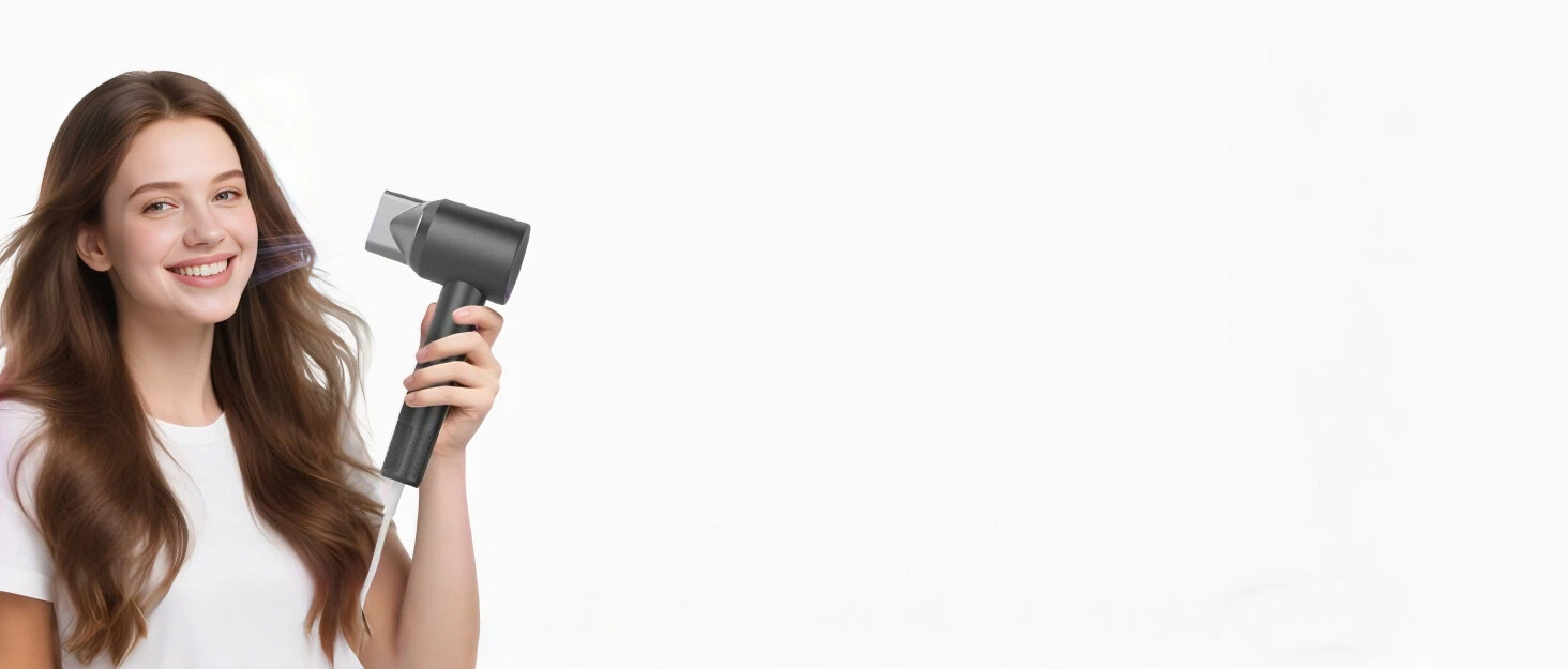 Іонний фен для волосся з високошвидкісним безщітковим двигуном 160 000 об/хв, 500 млн негативних іонів, 12 режимів, магнітна насадка, низький рівень шуму