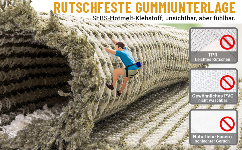 Набір килимків для ванної кімнати: антиковзаючі килимки, набір 2 шт., бохо-стиль, для ванної, спальні, вітальні, 51 x 120 см + 41 x 61 см, коричнево-білий (зелено-білий)