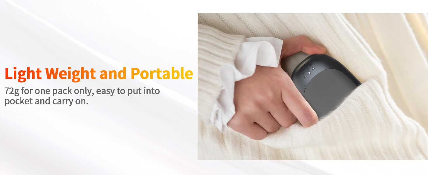 Електричні грілки для рук, 2 шт. - багаторазові, з 3 режимами нагріву, для дітей та дорослих (сірий)