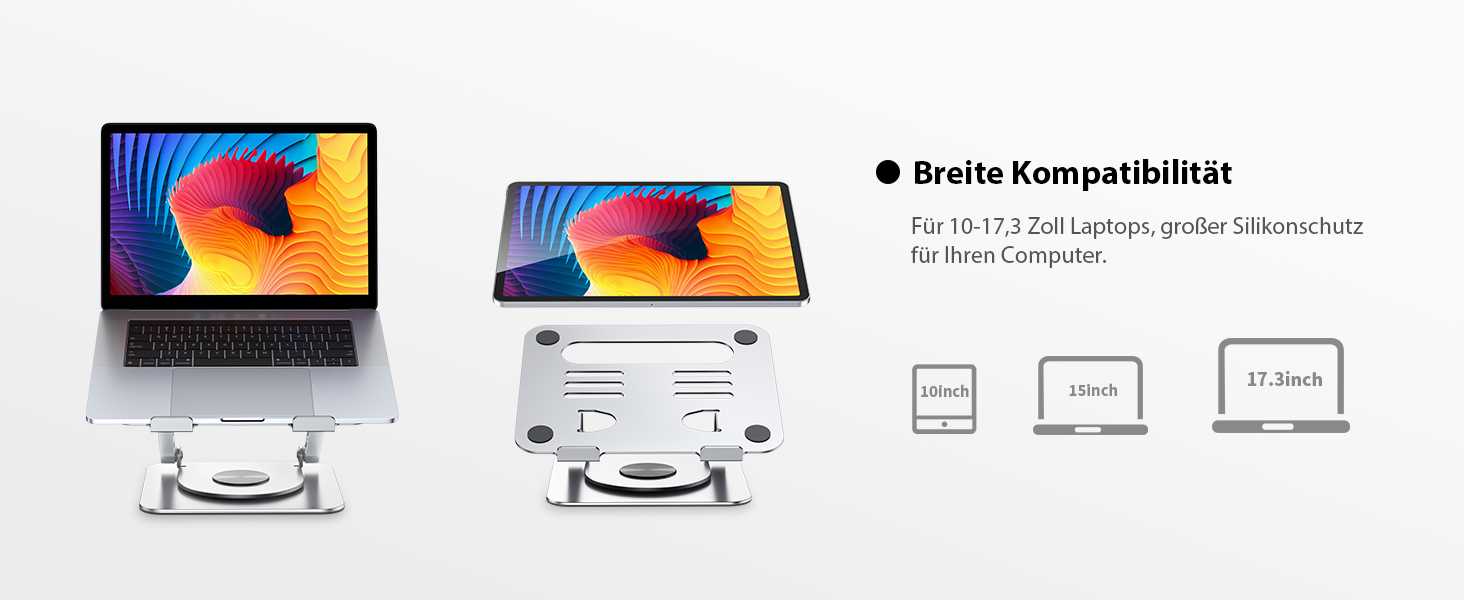 Підставка для ноутбука CreaDream: регульована, 360° обертання, для 10-17