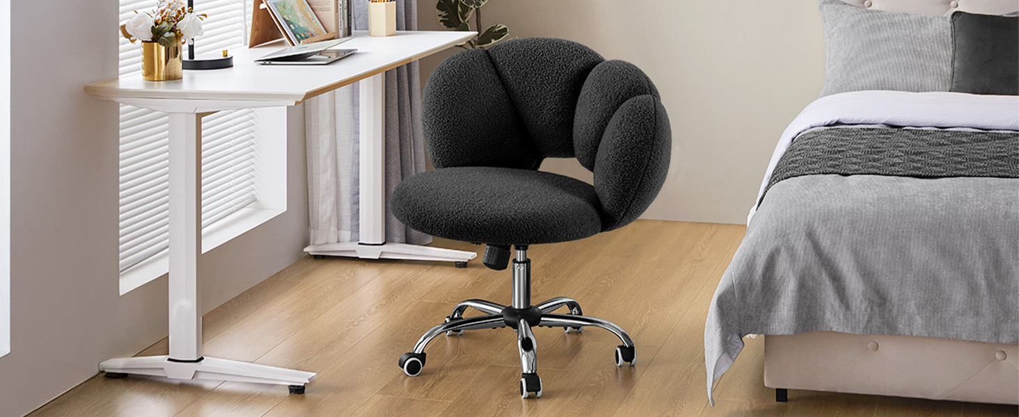 Крісло офісне Yaheetech, ергономічне, чорне, регульоване по висоті, до 136 кг, для дому/офісу