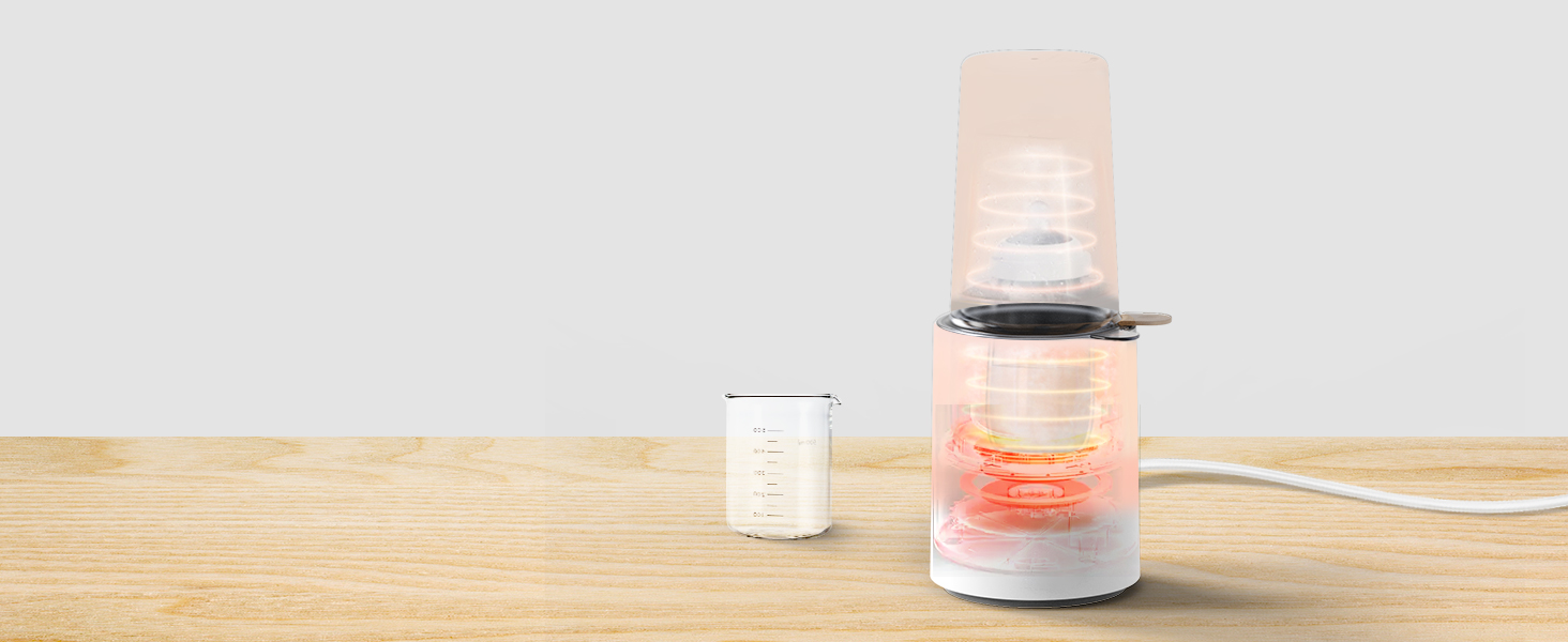 Підігрівач для пляшечок KOSTTE - універсальний, для грудного молока та суміші (білий + чорний)