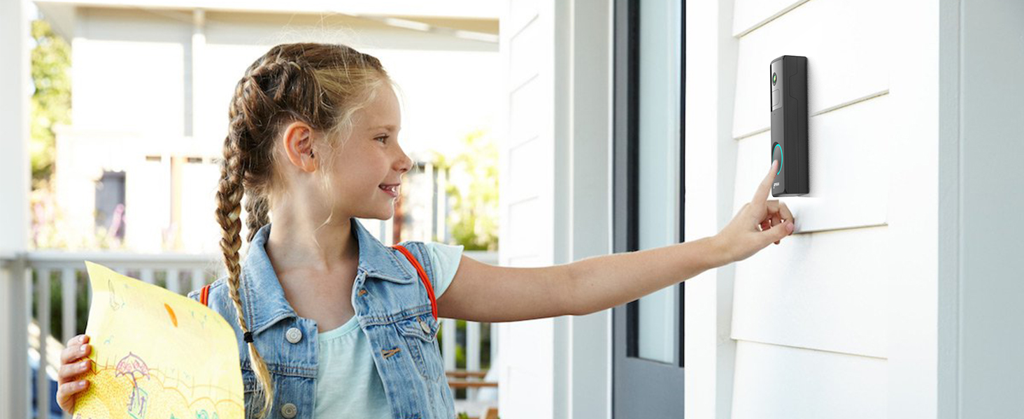 Відеодзвінок CPVAN з Wi-Fi, 2K HD камера, бездротовий, з PIR-датчиком руху, 2-сторонній аудіо, підтримка Alexa, SD-карта та хмарне сховище