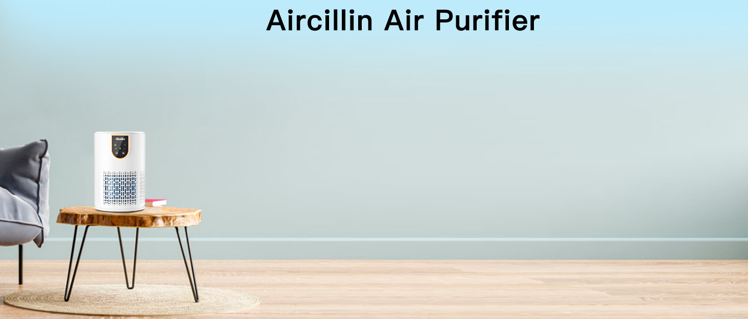Очищувач повітря Aircillin для алергіків з 5-ступеневим HEPA H13 фільтром, для приміщень до 45 м², низький рівень шуму 25дБ, 12Вт (AP0801)
