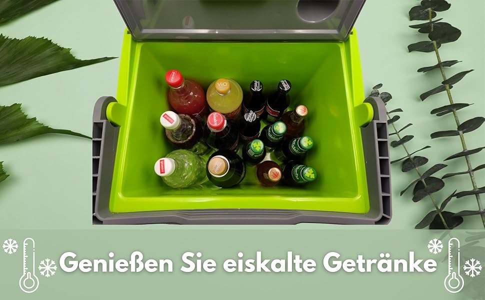 Термобокс-холодильник електричний 30л Gora Grey/Gilmo Green для авто, кемпінгу, пікніка