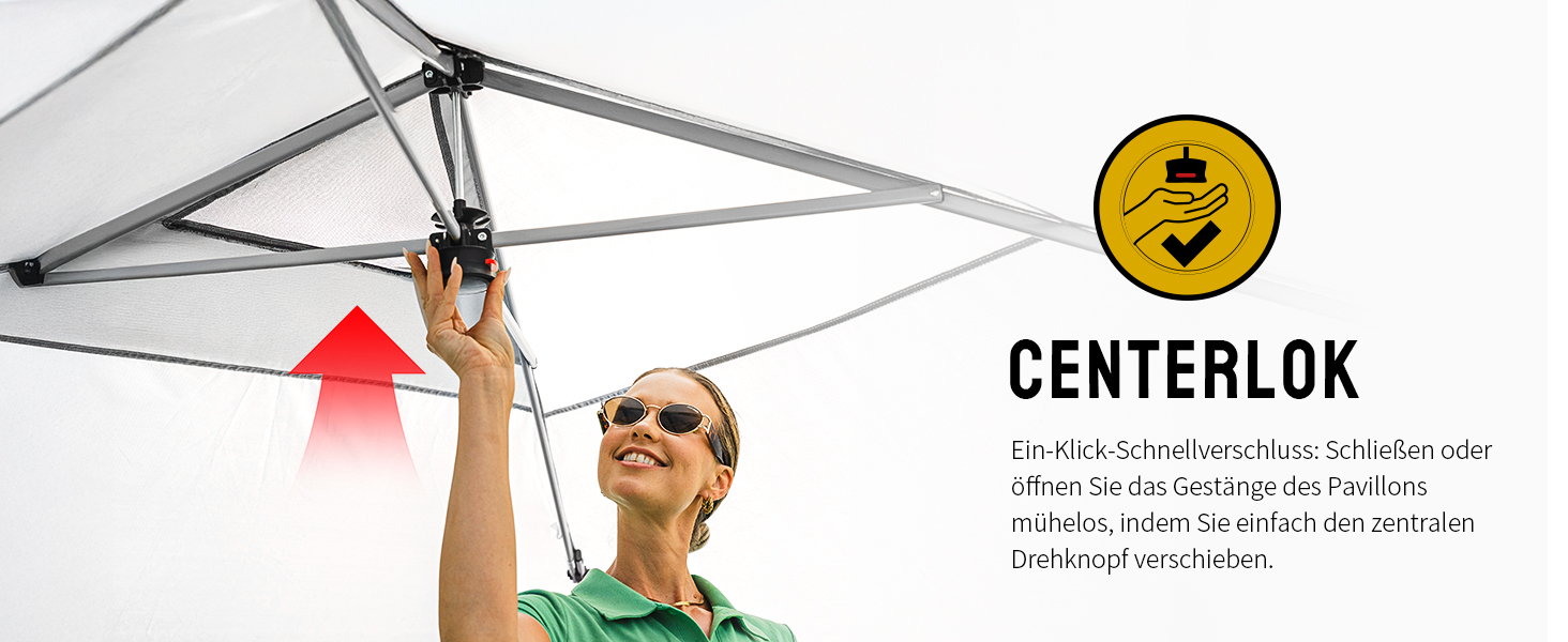 Павільйон CROWN SHADES 3x3: Водостійкий, стабільний, зимостійкий, захист від сонця UV 50+, для кемпінгу, саду та відпочинку. Сірий в клітинку.