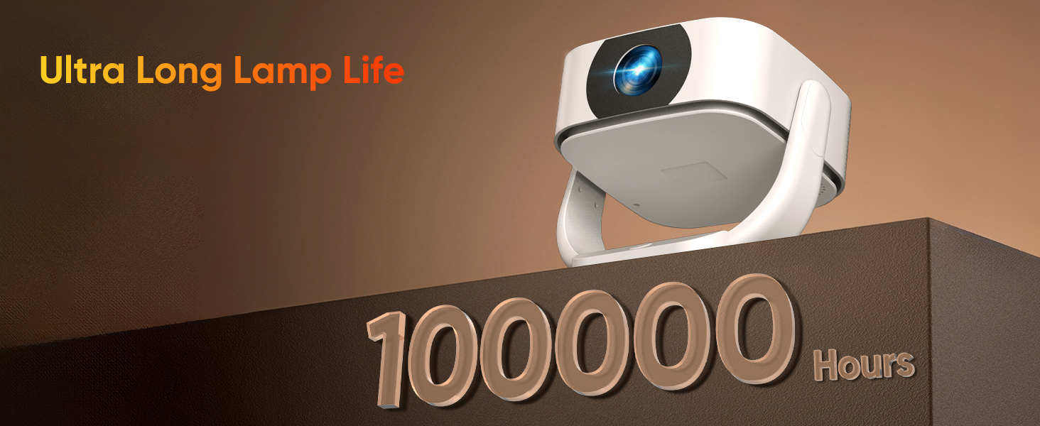 Міні-проектор Beamer 4K 1080P з Wi-Fi/BT, електронним фокусом/автоматичною корекцією трапецеїдальних спотворень, 50% зумом, 270° обертанням для домашнього кінотеатру/відпочинку на природі, сумісний з ноутбуком/смартфоном/мишею