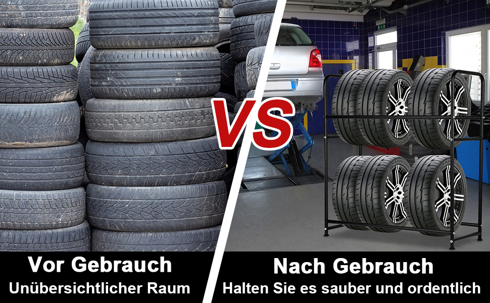 Стелаж для шин 107x46x117 см на 8 шин, посилений, з захисним чохлом для гаража, майстерні, льоху