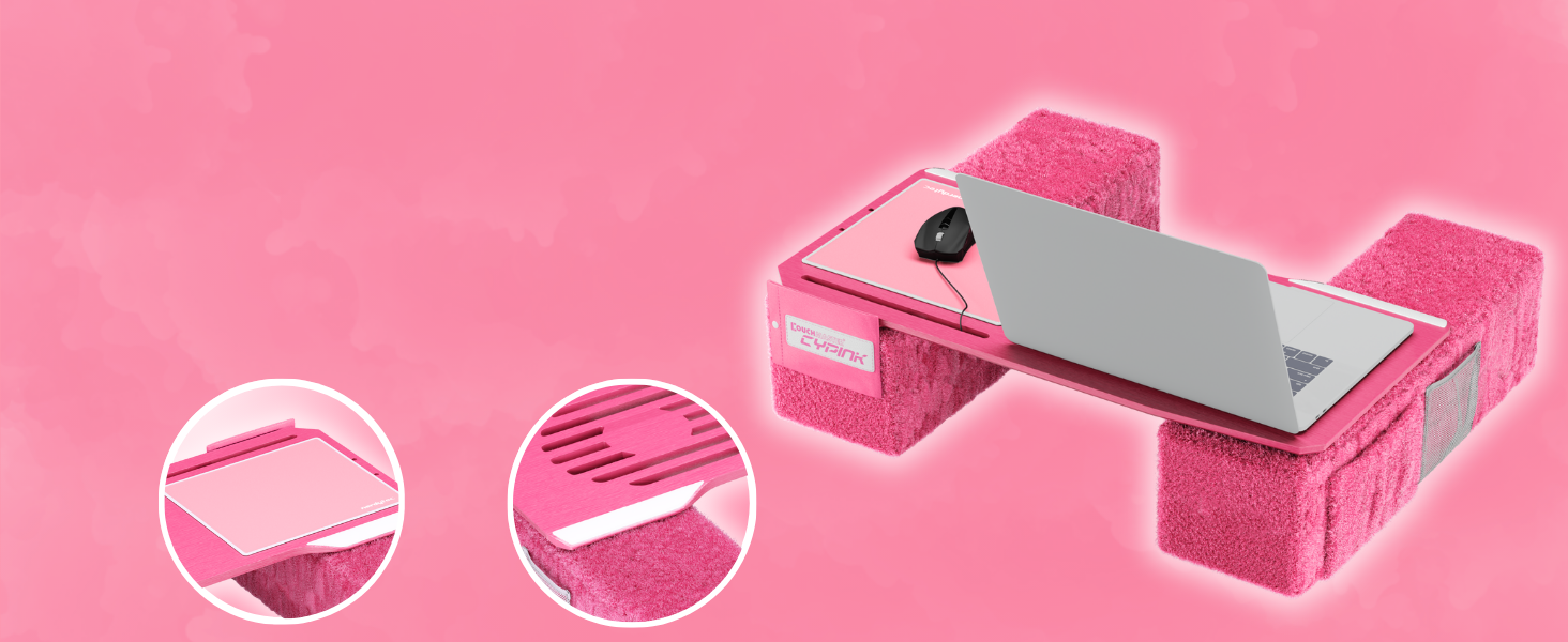 Couchmaster CYWORX: ергономічний стіл для ноутбука на диван, софу чи ліжко (рожевий)