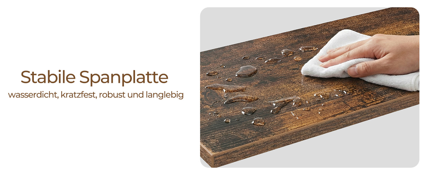 Комп'ютерний стіл Seventable з розетками та LED-підсвіткою, 100 см, геймінговий стіл з 5 висувними ящиками та підставкою для монітора, для офісу, кабінету, спальні, вітальні (Вінтажний коричневий)