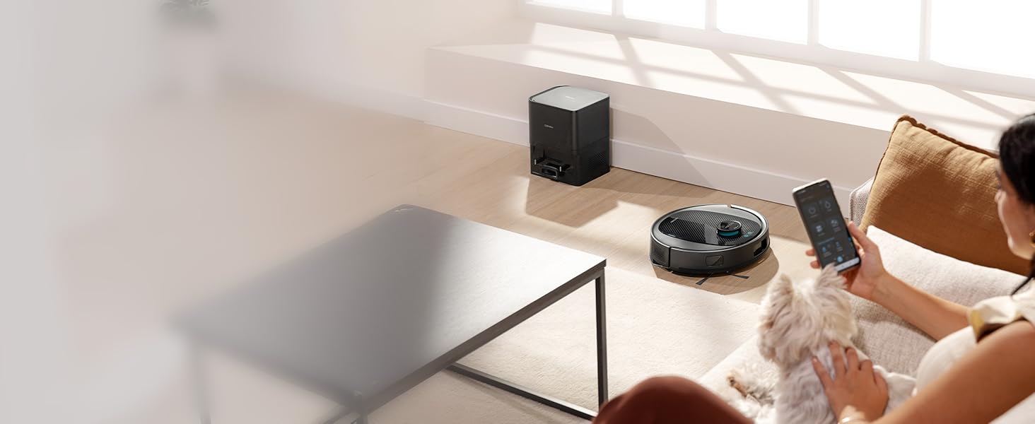 Робот-пилосос та робот-мийник Cecotec Conga Y80 з ШІ та керуванням через додаток. Потужність всмоктування 20000Pa, штучний інтелект, силіконова щітка Anti-Tangle, обертові мікрофібри, автономність до 220 м²