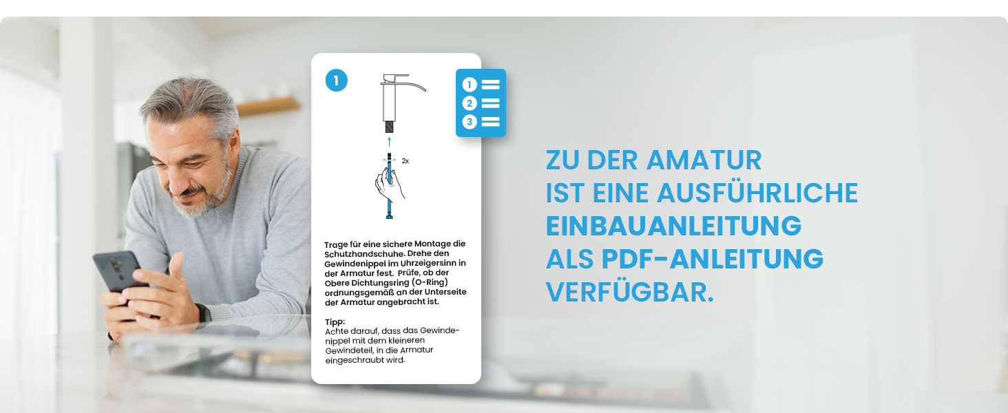 Змішувач для ванної кімнати Bächlein Tamina з водоспадним дизайном, однозахватний, антрацит, з монтажним комплектом