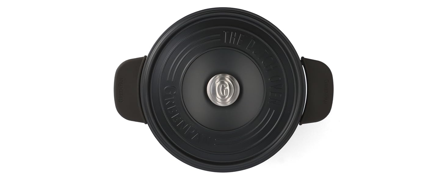 GreenPan Featherweights - Сковорода з кришкою, 22 см, 3 л, керамічне антипригарне покриття, чавун, індукція, сумісна з духовкою, червона