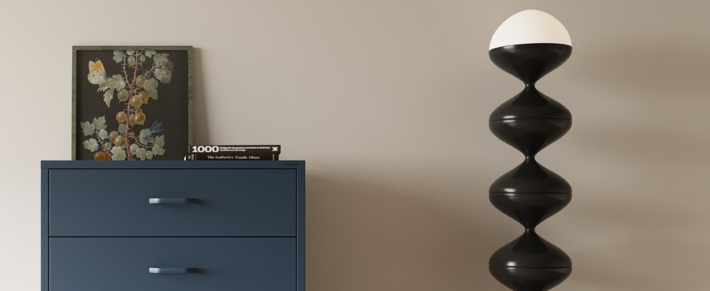 Металева комода Jan Nowak з шухлядами Carla | Комод-шафа для спальні, вітальні, дитячої кімнати | Стиль лофт | Комод з шухлядами, темно-синій | 80 x 101,5 x 40 см