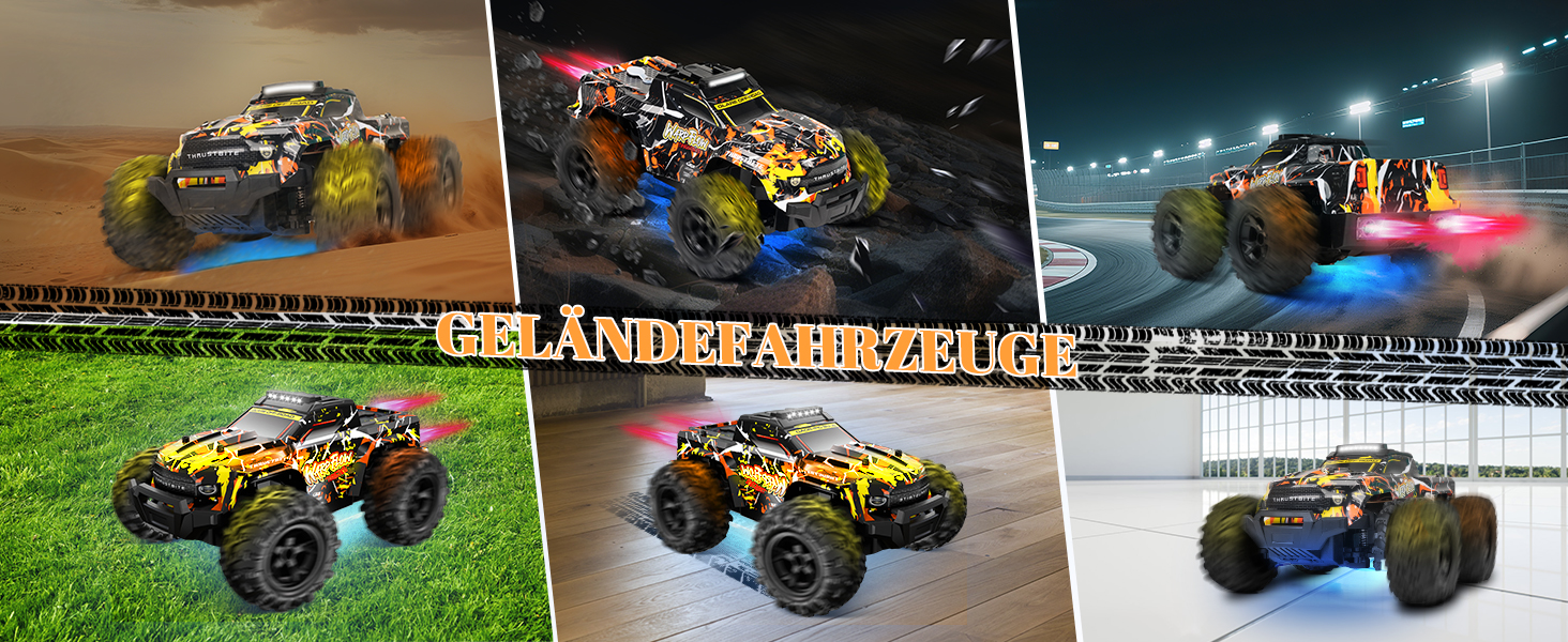 RC Автомобіль 1:18 Gelb - Швидкісний позашляховик 2.4GHz з LED, 25 км/год, 2 акумулятори для хлопчиків від 3 років