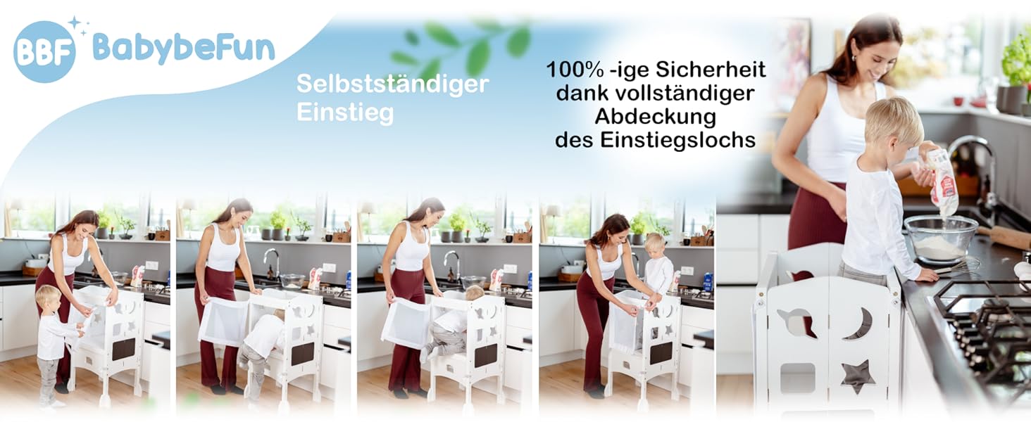 Навчальний столик-сходинка для дітей від 1 року - стійкий, збірно-розбірний, з сіткою безпеки 360°, білий