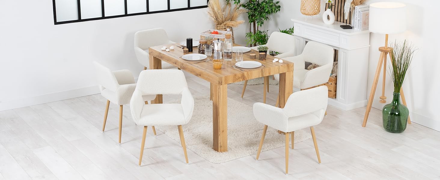 Комплект з 2 стільців для обідньої зони Cosy: м'які, з підлокітниками, білі, 56x56x78 см