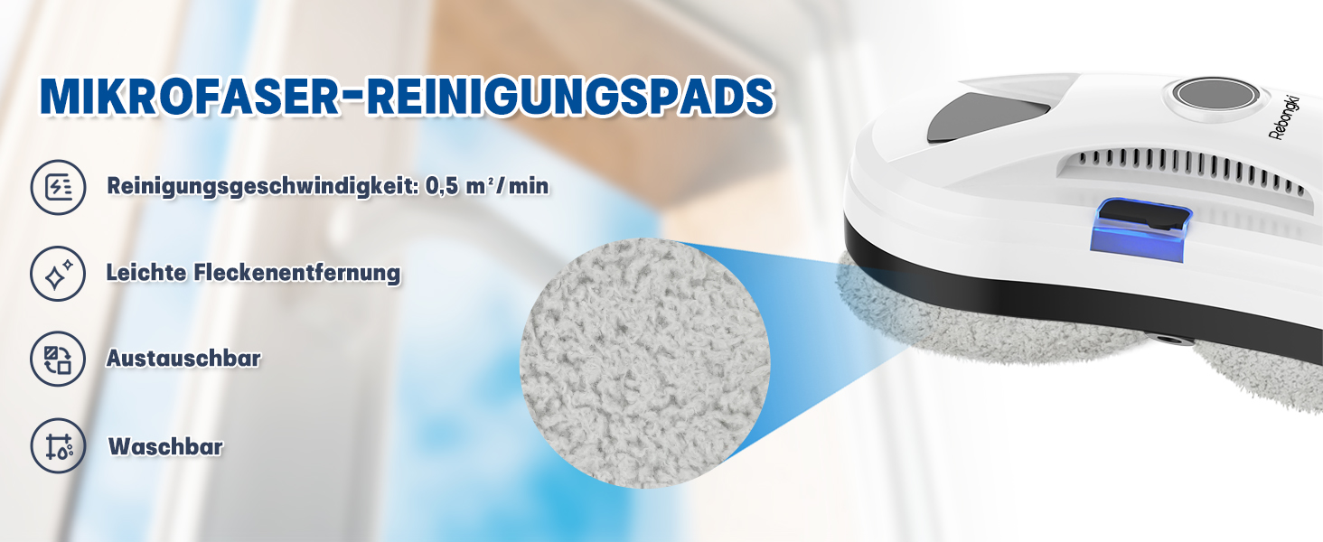 Робот для миття вікон електричний 5600Pa з 3 режимами, інтелектуальним визначенням країв, пультом дистанційного керування, автоматичним подачею води, для внутрішніх та зовнішніх вікон