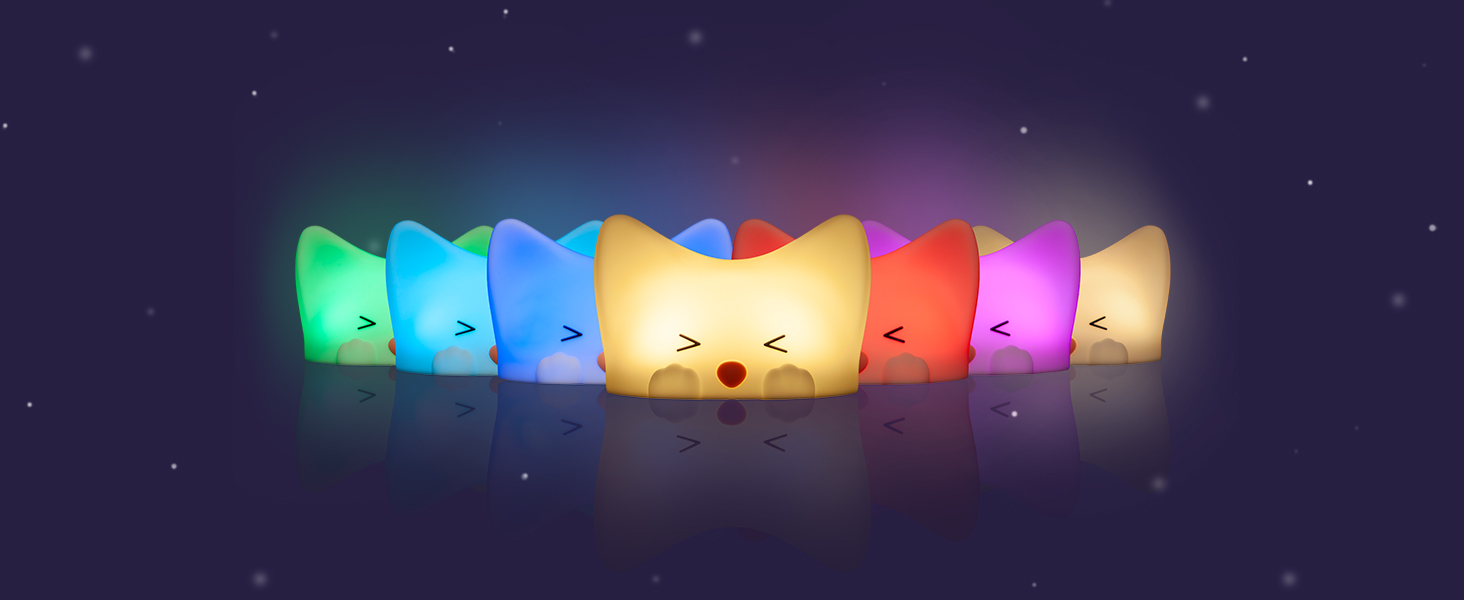 Дитячий LED нічник MegaLight (Catty) — регульований сенсорний світильник для дітей та немовлят, USB-зарядка