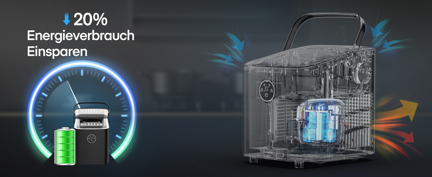 Льодогенератор Fohere 14 кг/24 год, швидке виробництво льоду (5 хв), 2 розміри кулеподібного льоду, самоочищення, з ручкою, лопаткою та кошиком для вечірок, офісу, кемпінгу - Чорний