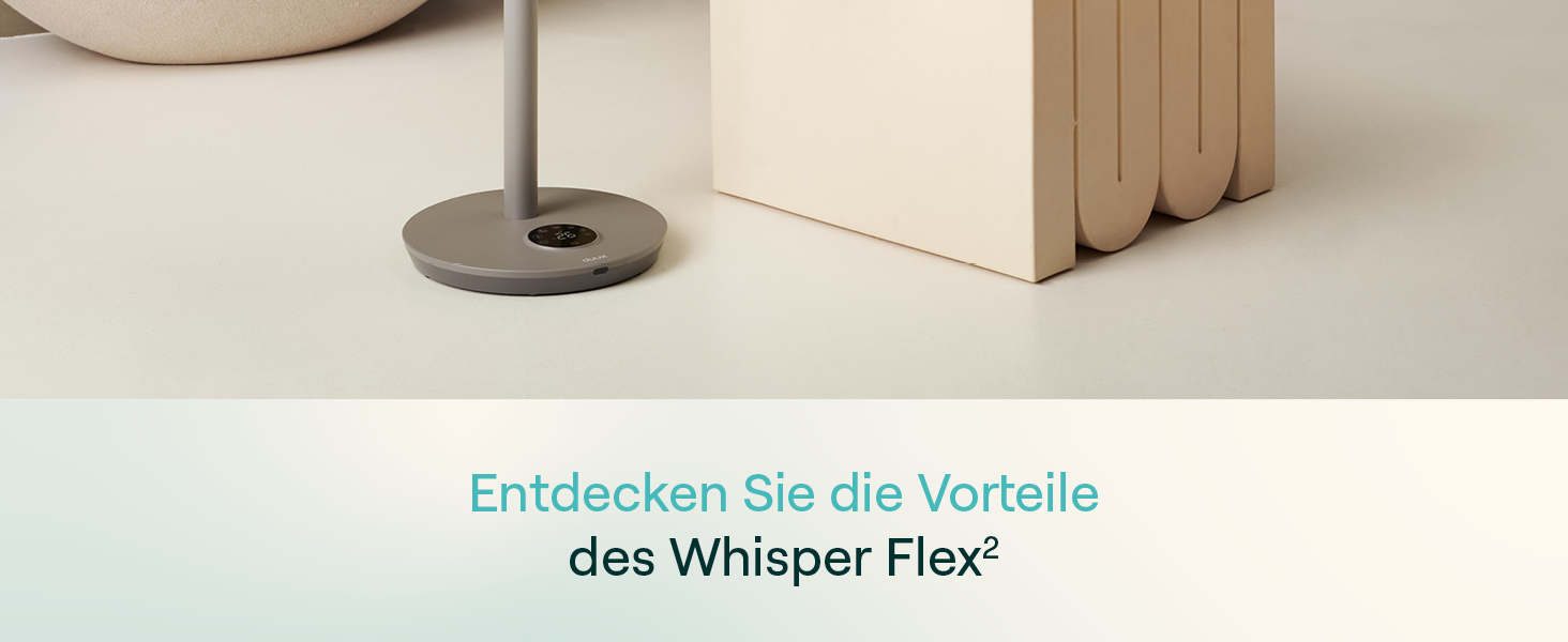 Duux Whisper Flex 2 Smart Вентилятор - Тихий (13 дБ), Нічний режим, Таймер, Регульована висота (54-92 см), Енергоефективний, Керування через App та Пульт - Чорний