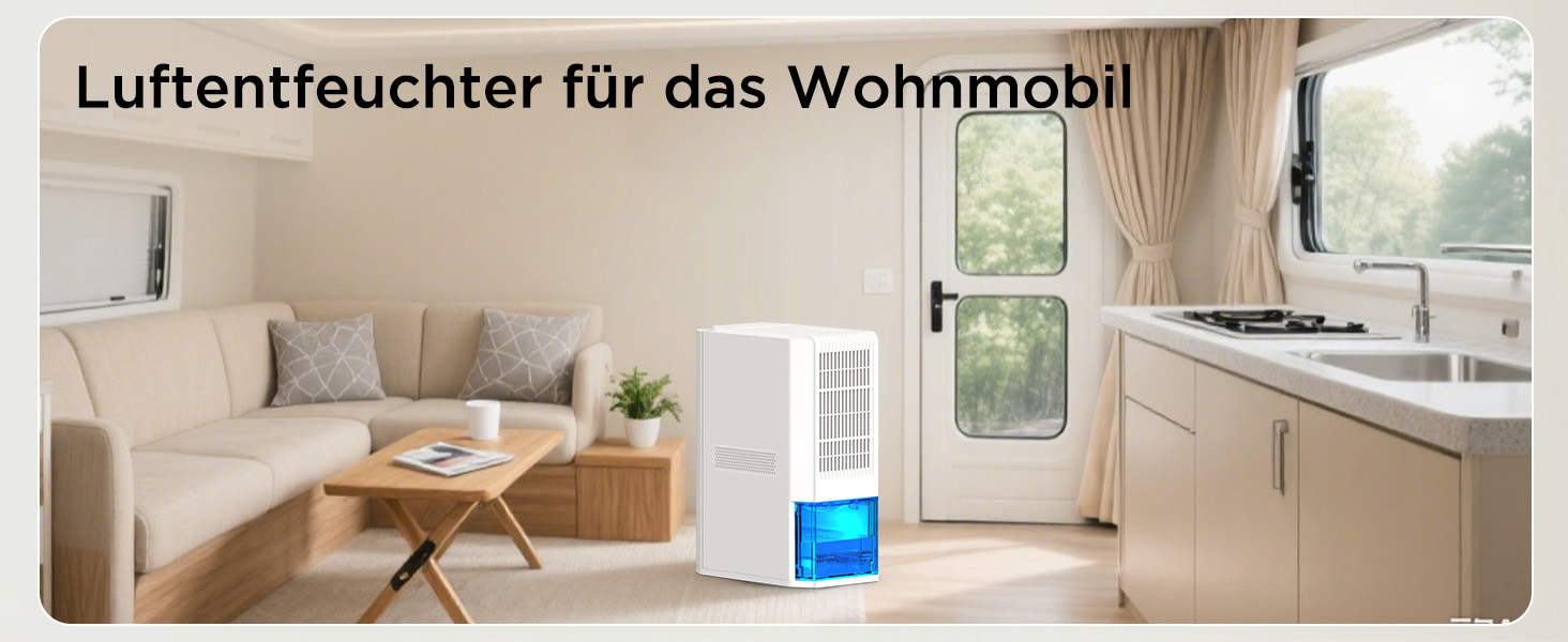 EasyAcc Електричний осушувач повітря 2000 мл, 1.3 л/день, для приміщень до 30 м², захист від цвілі та вологи, 270° циркуляція повітря, ефективне осушення при температурі нижче 15°C, для підвалу, ванної кімнати, шафи, кремово-білий