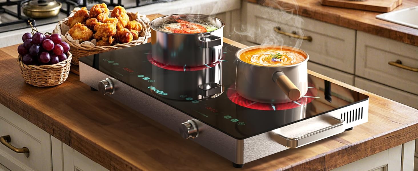 Плита електрична склокерамічна 1 конфорка Glaskeramik 2000W, 28 см з таймером та блокуванням