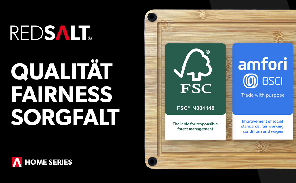 Набір дерев'яних обробних дощок REDSALT® з бамбука (3 шт.) | Антибактеріальні, з глибокою канавкою для соку, розміри 38x26, 32x22, 26x18 см | Сертифіковані FSC, преміум-якість