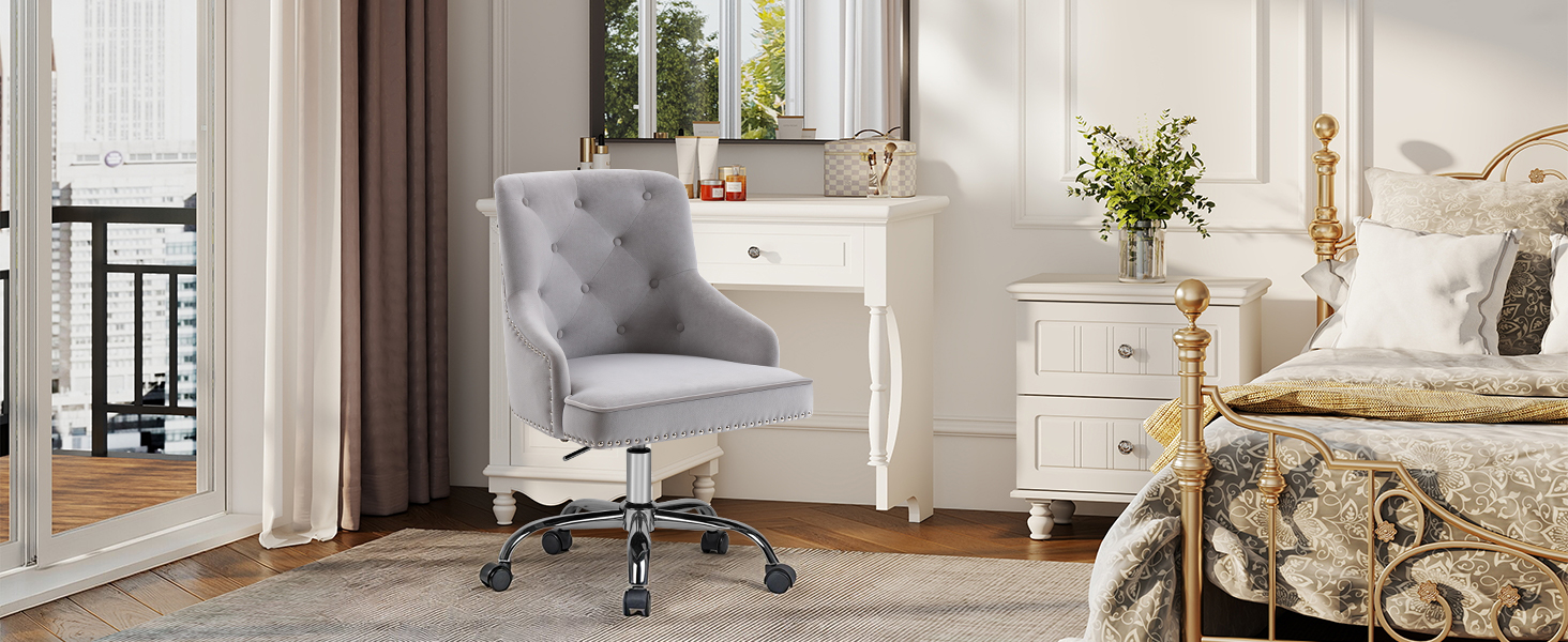 Крісло Fiximaster для офісу та дому: обертове, з регулюванням висоти, на коліщатках, сіре, до 135 кг