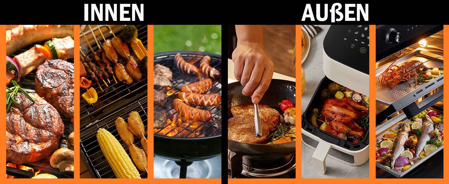 Бездротовий термометр для м'яса ANTELA з Bluetooth 200M, LCD дисплеєм, сигналом та APP, для приготування на грилі, BBQ та в духовці