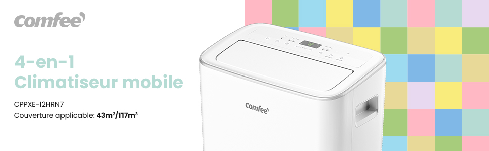 Мобільний кондиціонер Comfee Breezy Cool Pro 2.0 7000 BTU/2.0kW з Wi-Fi, охолодження, вентиляція, осушення - до 68 м³