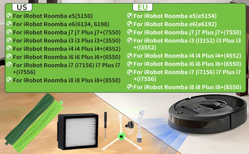 Запасні частини для щіток Leadaybetter для iRobot Roomba серії E & I i7 i7 i3 i3 i4 i4 i6 i6 i8 i8 j7 J7 / Плюс Заміна E5 E6 E7