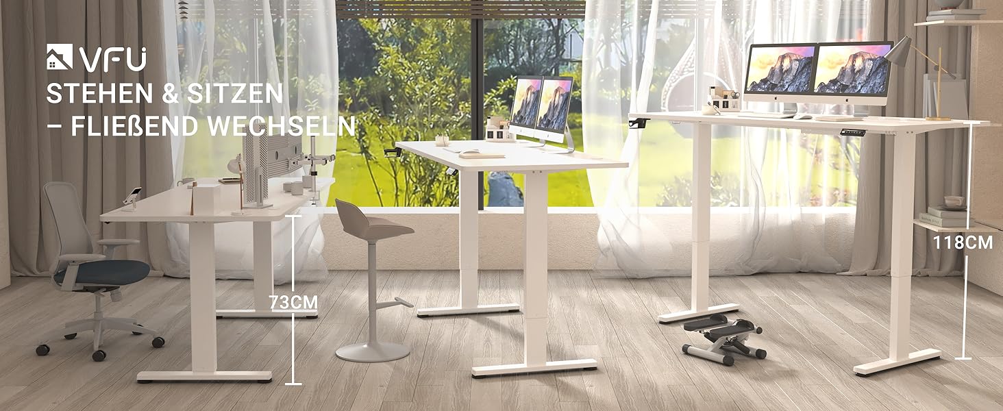 Регульований стіл з USB-C зарядкою 140x60 см, функція пам'яті. Електричний стіл, столик для стоячи/сидячи, комп'ютерний стіл. (Білий, 200 x 80 см)