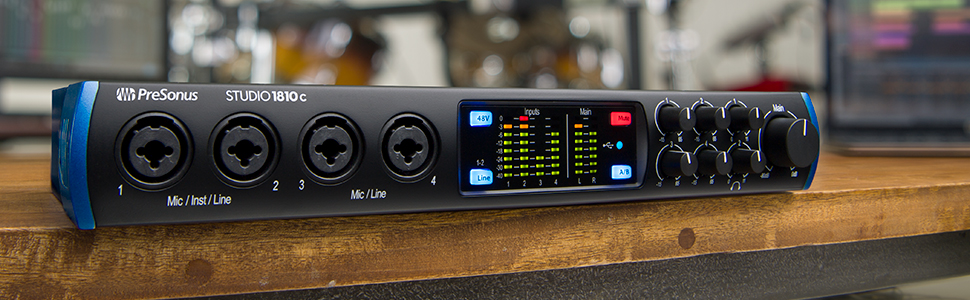 Аудіоінтерфейс PreSonus Studio 24c USB-C для запису, стрімінгу та подкастингу з програмним пакетом Studio One Artist та Ableton Live Lite