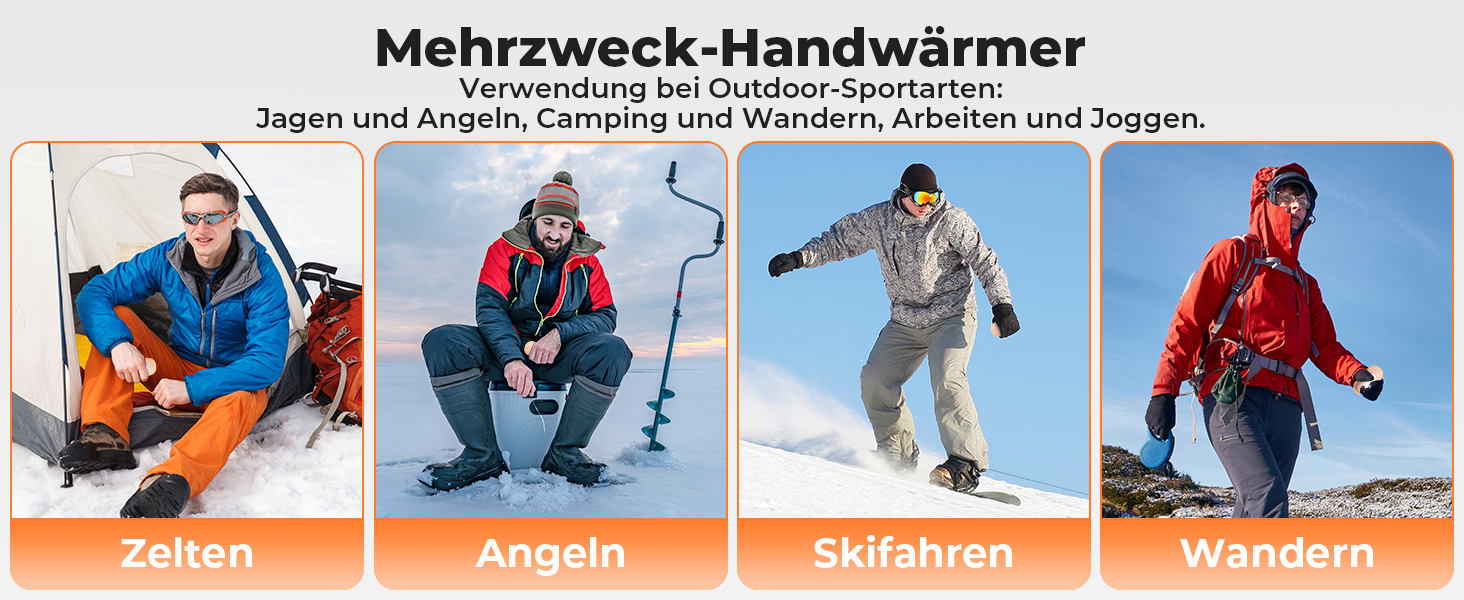 Електричні грілки для рук 2 шт. з магнітом, портативні 6000mAh, 3 режими нагріву, USB, для кемпінгу, офісу (рожеві)