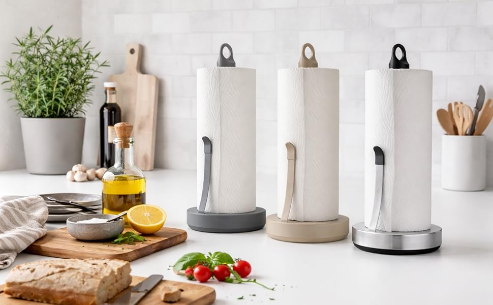 Тримач для паперових рушників blomus LOOP з матової нержавіючої сталі, стійкий диспенсер для кухні, 34 x 15 x 15 см, 63651