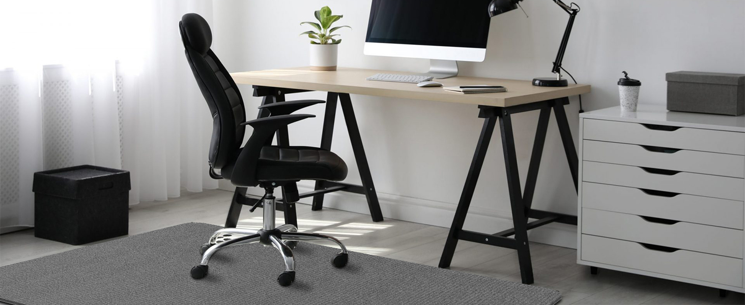 Килимок під стілець | 90x140 см | Захист для підлоги | Килимок для офісного стільця | Чорний