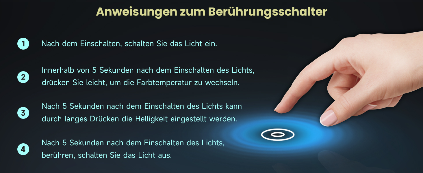 Дзеркало для ванної кімнати SONNI з підсвічуванням 80x60 см, антизапар, LED, сенсорний вимикач, колір світла: холодний/нейтральний/теплий