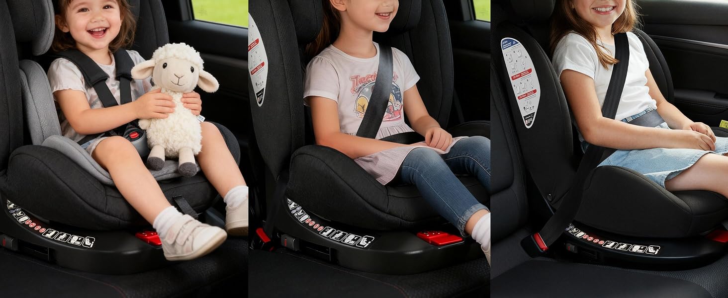 Дитяче автокрісло tectake® поворотне на 360°, i-Size, кріплення ISOFIX, до 150 см
