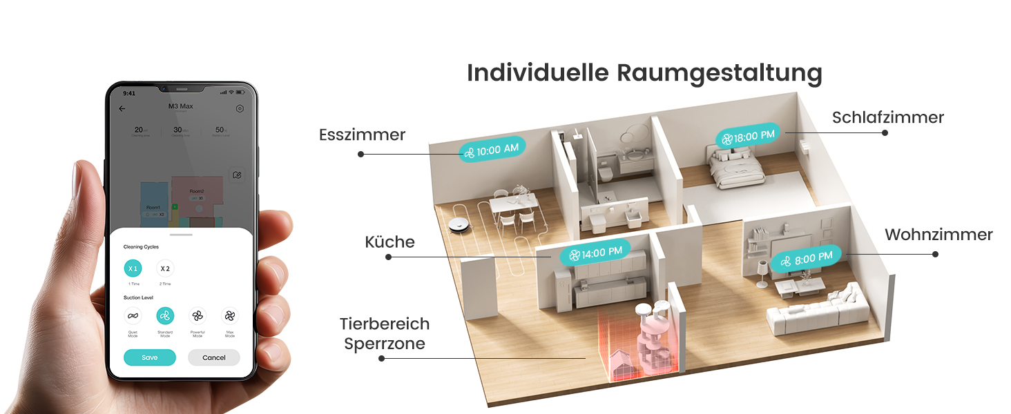 Робот-пилосос LEFANT M3 Gen2 з функцією миття, 12000Pa, автоматичне очищення, LiDAR, розпізнавання килима, керування через додаток Freemove 3.0 та голосове керування, 8 тижнів бездротової роботи